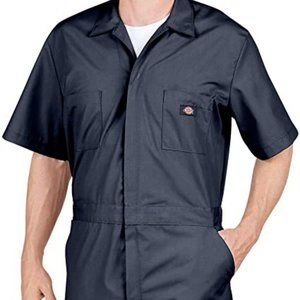 Dickies Men's Short Sleeve Coverall, Sz: L Tall, Dark Navy